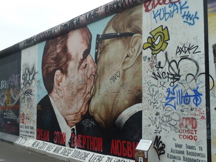 A part of the East Side Gallery (or the Freedom Wall) in Berlin, Germany