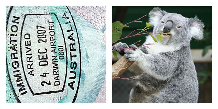 Two Monkeys Travel - Passport Stamps - Australia