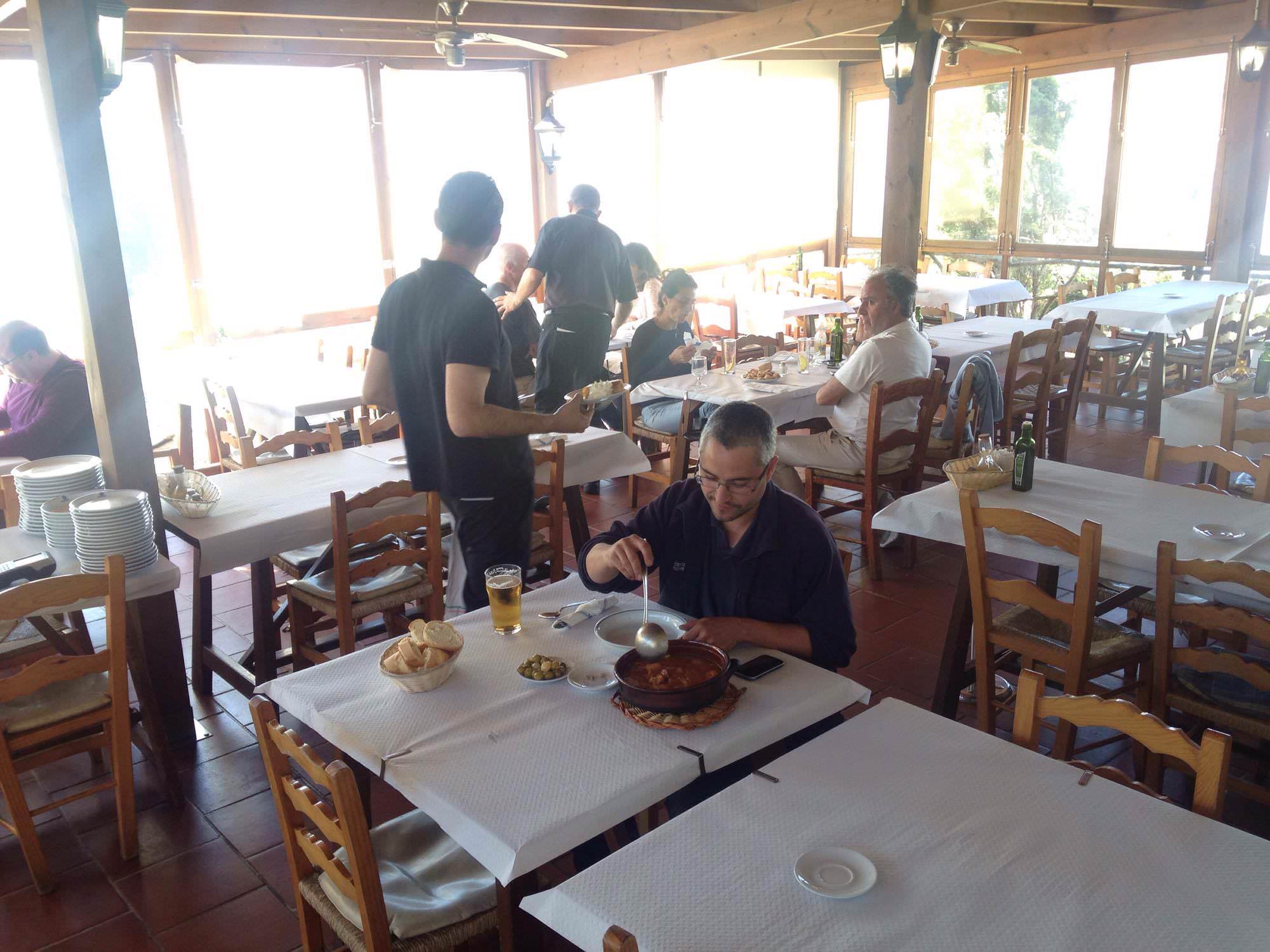 Two Monkeys Travel - restaurants in Menorca 6 - Dining under the windmill at Es Moli d'es Raco