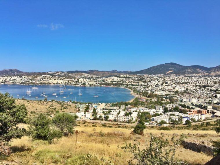 Beach and History of Bodrum, Turkey