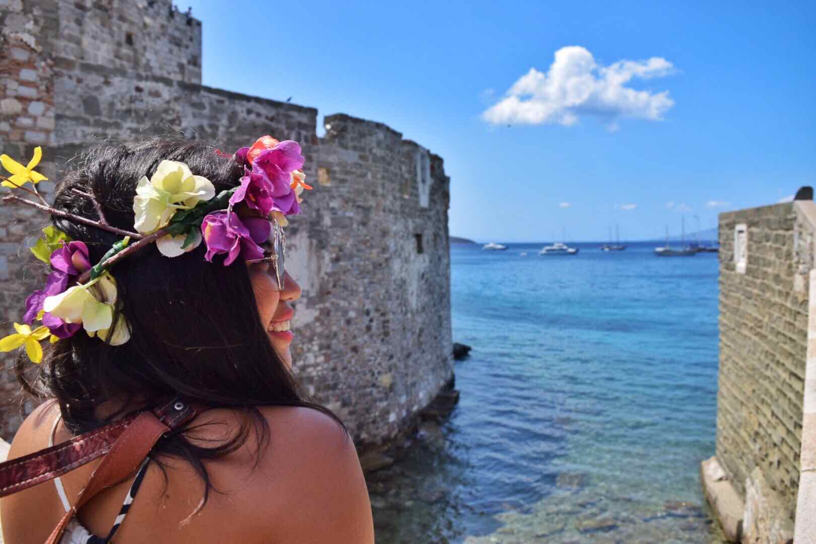 Beach and History of Bodrum, Turkey