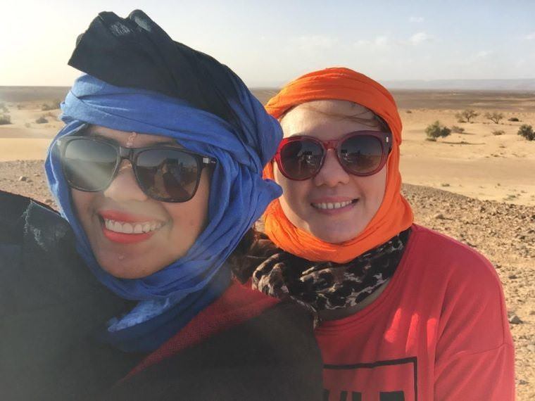 Mama and Kach in Morocco