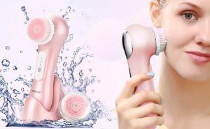 Kingdomcares Advanced Facial Cleansing System Sonic Facial Cleansing Brush Electric Rechargeable Waterproof Facial Brush Massager