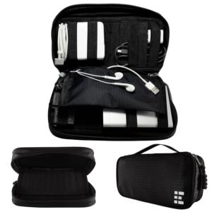 Travel Electronics Organizer - Universal Gadget Cord & Cable Case