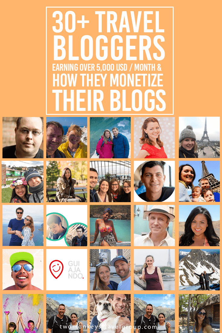 30+ Travel Bloggers Earning Over 5,000 USD / Month & How They Monetize Their Blogs
