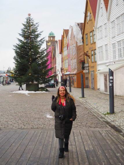 Woman on the street wearing a coat