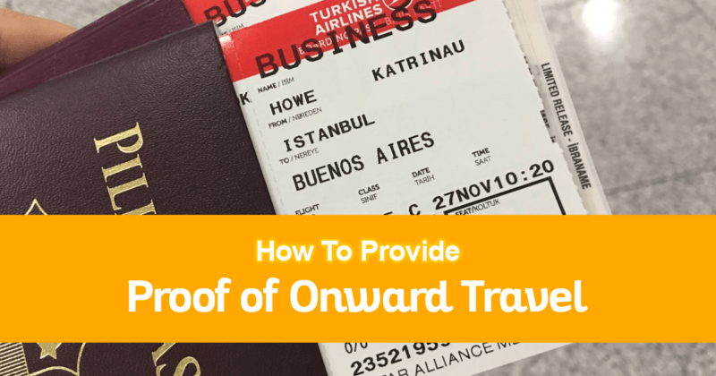 How To Provide Proof of Onward Travel