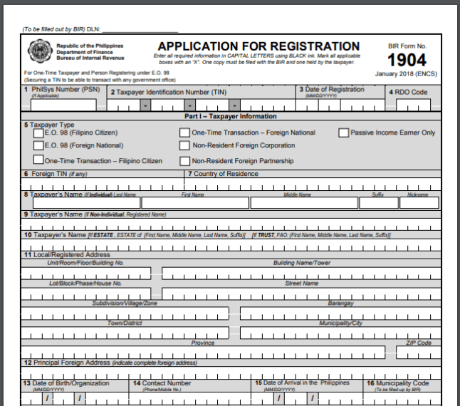 1904 Bir Form 2023 - Printable Forms Free Online