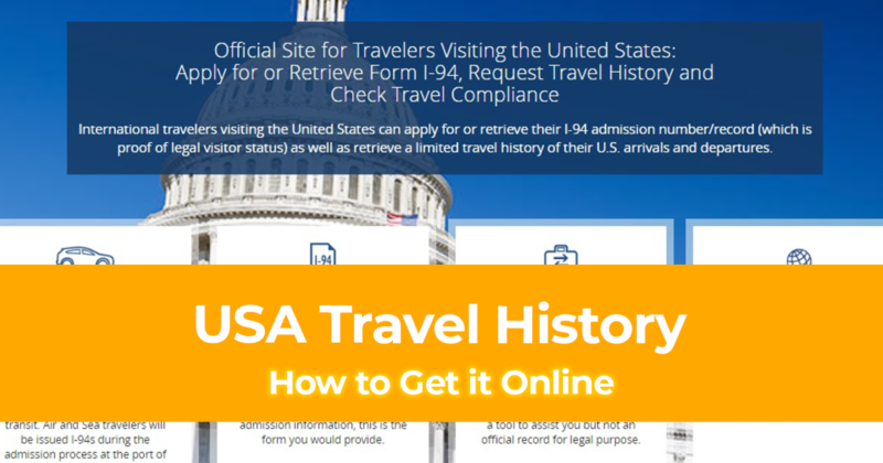 How to Get Your USA Travel History Online (Arrivals and Departures)