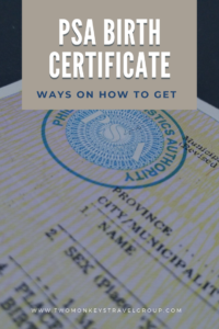 PSA Birth Certificate showing the seal on it