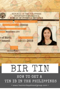 A sample of TIN ID card on a table