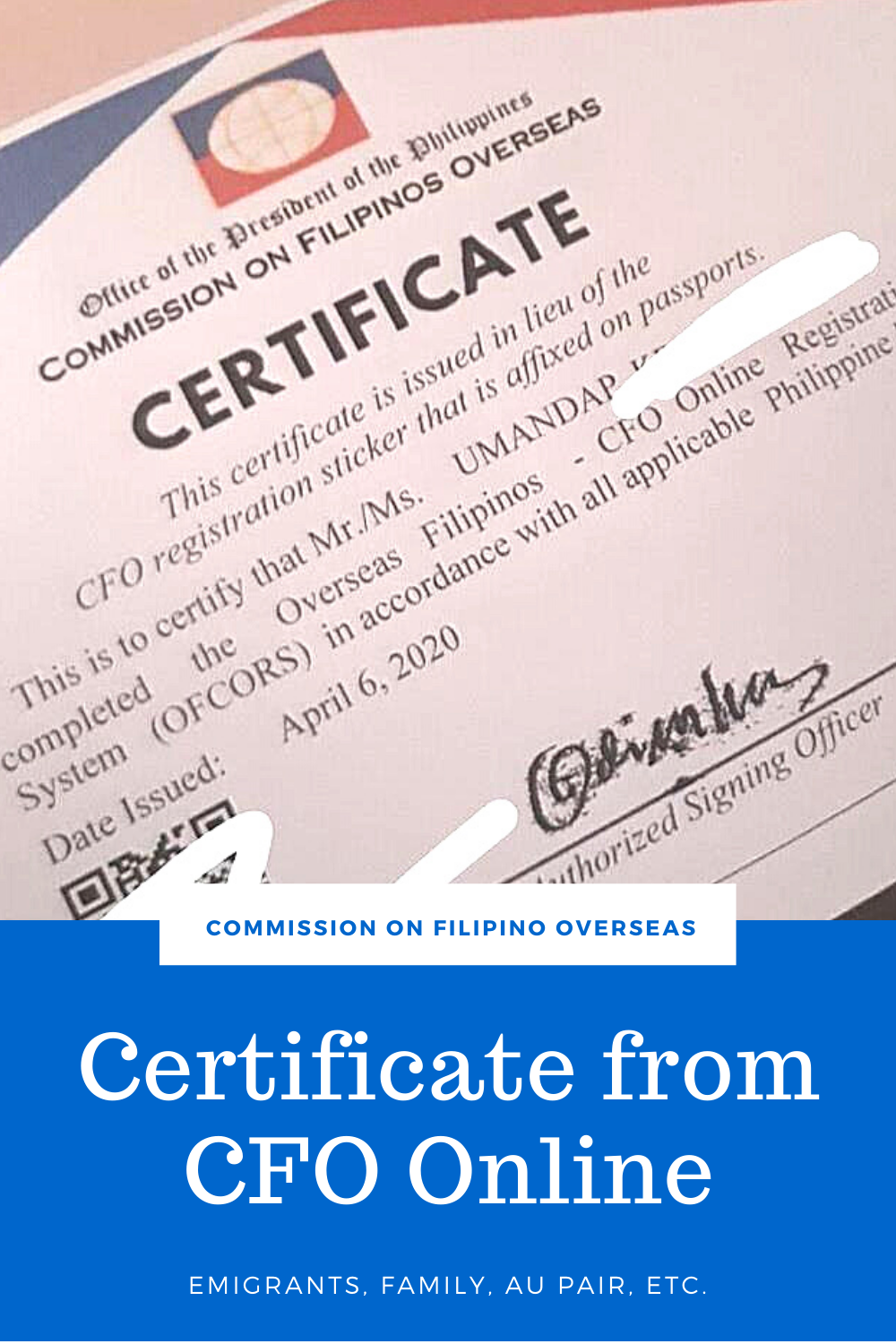 How to get a Certificate from CFO Online