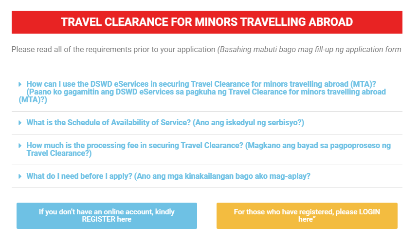 How to get a DSWD Travel Clearance Online for Minors