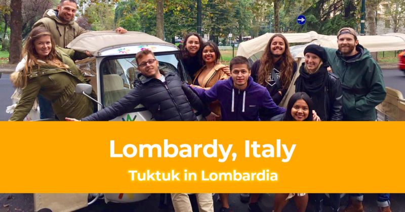Roadtrip around Lombardy, Region in North Italy Tuktuk in Lombardia