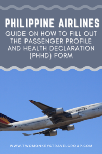 Philippine Airlines Passenger Profile and Health Declaration (PHHD) Form