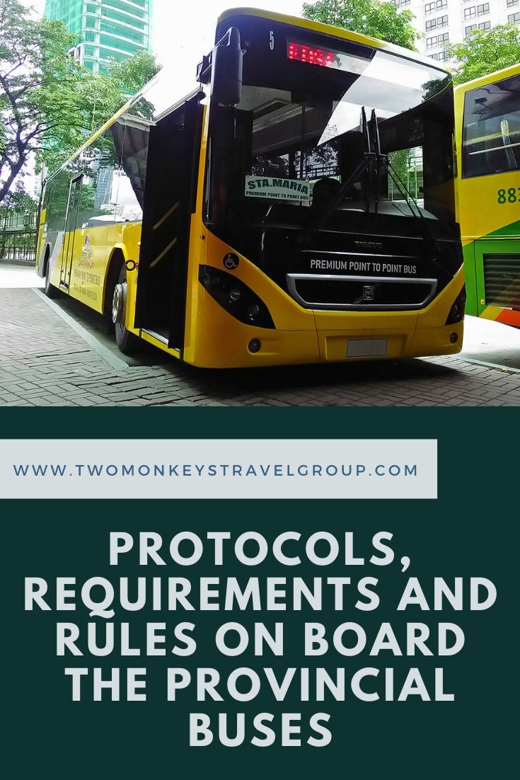 Protocols, Requirements and Rules on Board the Provincial Buses from NCR during GCQ
