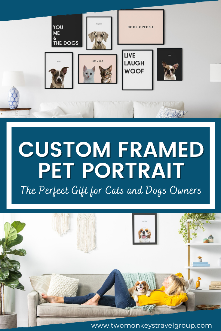 Custom aFramed Pet Portrait - The Perfect Gift for Cats and Dogs Owners