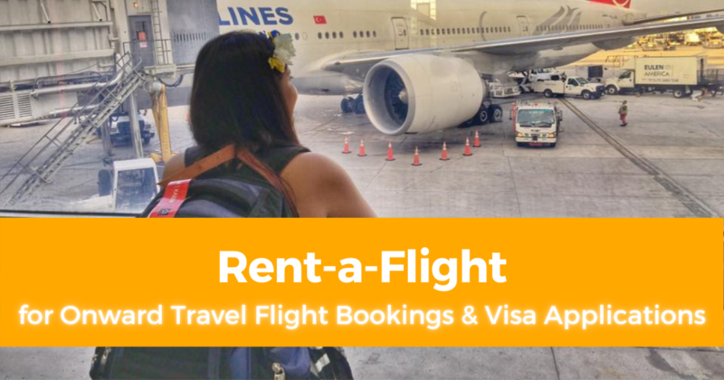 Rent a Flight for Onward Travel Flight Bookings and Visa Applications