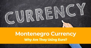 The word currency written on the blackboard