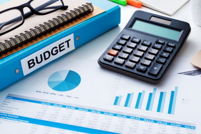 Calculator and graphs on the table