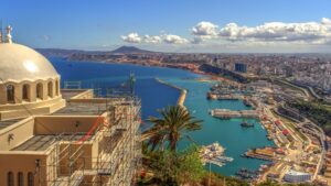 Beautiful Algerian coastline under blue skies