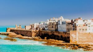 A beautiful coastal view of Essaouira, Morocco