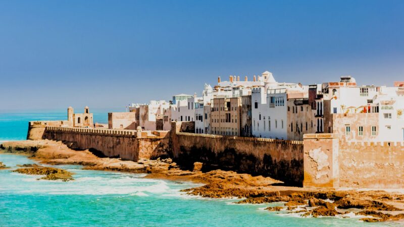 A beautiful coastal view of Essaouira, Morocco